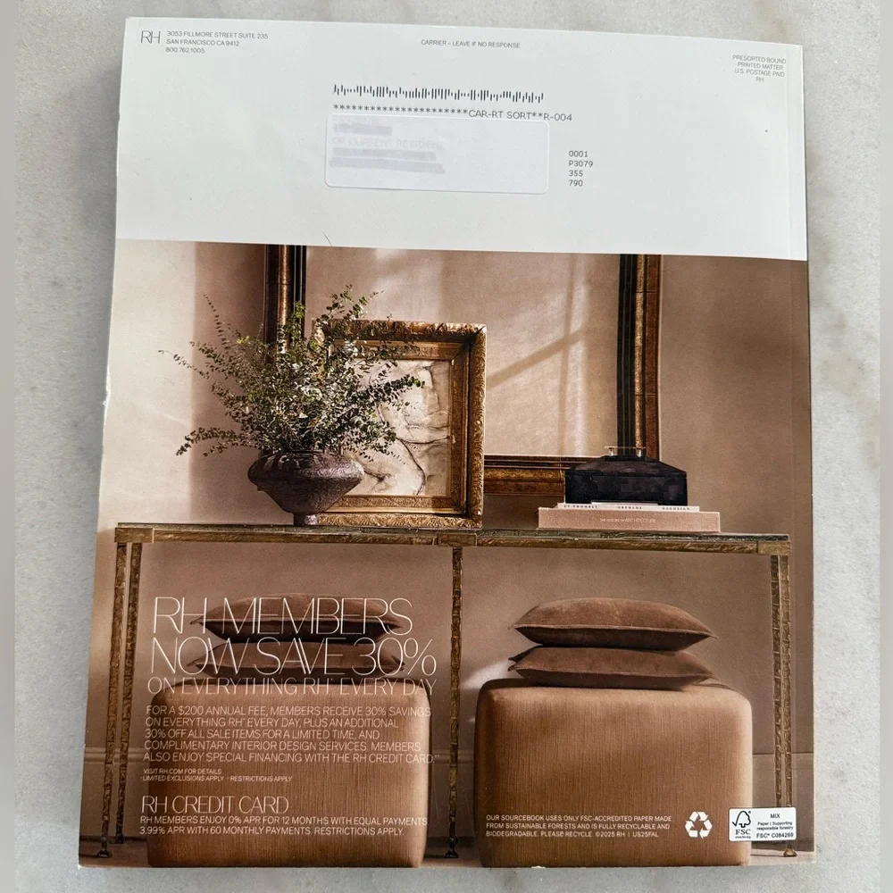 RH Restoration Hardware Magazine - Fall 2025 Interiors Catalog